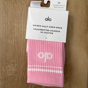 ALO Yoga Pink Half-Crew Socks